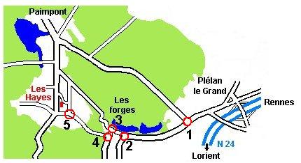 Plan en arrivant de Rennes